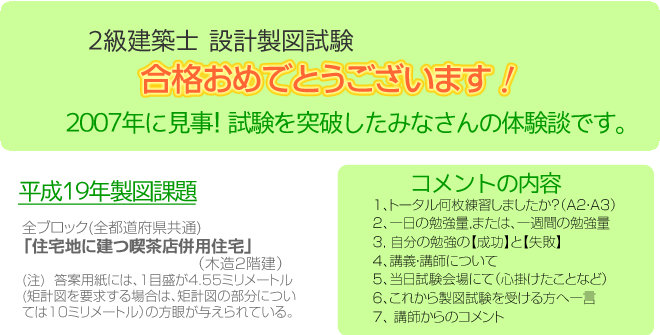 合格おめでとうございます！