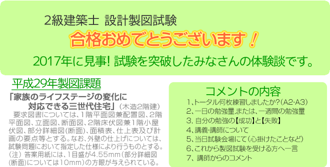 合格おめでとうございます！